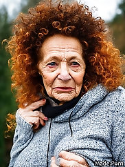 Old Women Nude: Beautiful Portrait of a Red Haired Woman