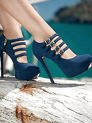 Blue High Heels and Stiletto